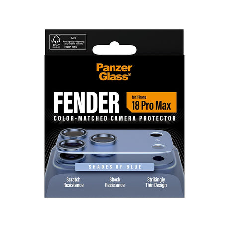 PanzerGlass iPhone 18 Pro Max Kameraskydd Fender Blå