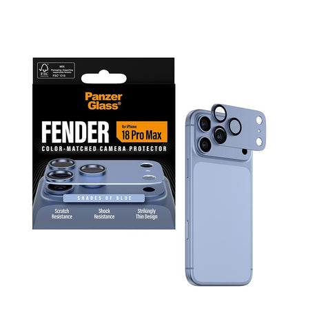 PanzerGlass iPhone 18 Pro Max Kameraskydd Fender Blå