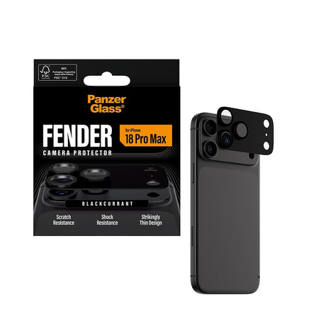 PanzerGlass iPhone 18 Pro Max Kameraskydd Fender Blackcurrant