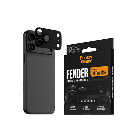 PanzerGlass iPhone 18 Pro Max Kameraskydd Fender Blackcurrant