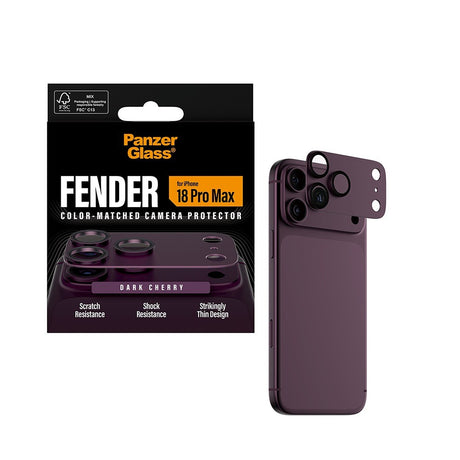 PanzerGlass iPhone 18 Pro Max Kameraskydd Fender Cherry