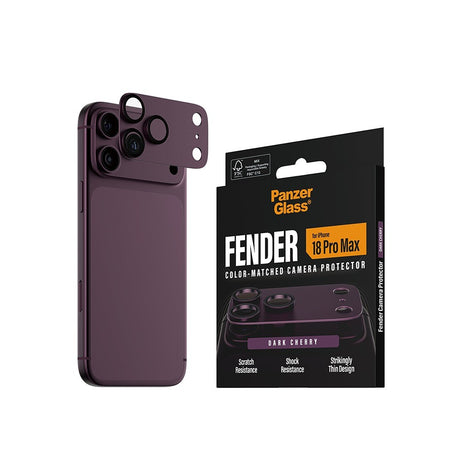 PanzerGlass iPhone 18 Pro Max Kameraskydd Fender Cherry