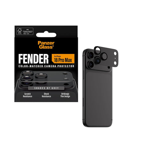 PanzerGlass iPhone 18 Pro Max Kameraskydd Fender Grå