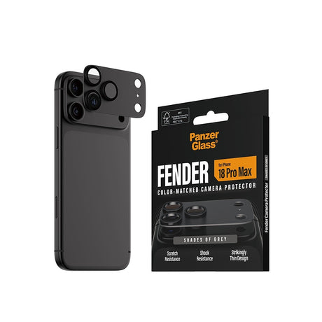 PanzerGlass iPhone 18 Pro Max Kameraskydd Fender Grå