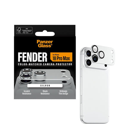 PanzerGlass iPhone 18 Pro Max Kameraskydd Fender Silver
