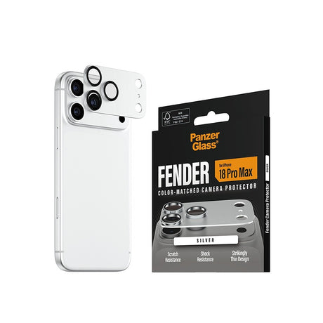 PanzerGlass iPhone 18 Pro Max Kameraskydd Fender Silver
