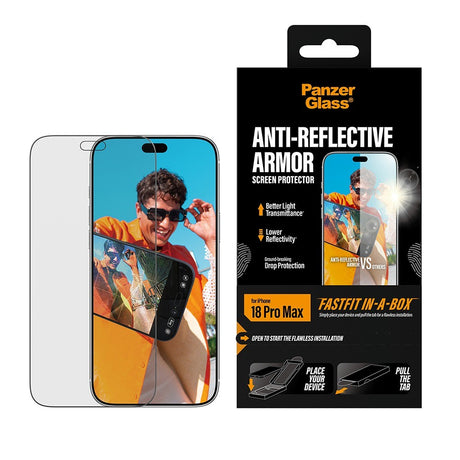 PanzerGlass iPhone 18 Pro Max Skärmskydd Anti-reflective Armor Fastfit