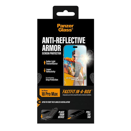 PanzerGlass iPhone 18 Pro Max Skärmskydd Anti-reflective Armor Fastfit