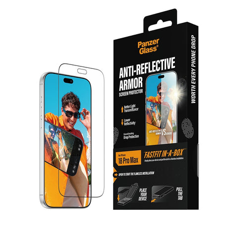 PanzerGlass iPhone 18 Pro Max Skärmskydd Anti-reflective Armor Fastfit