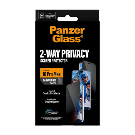 PanzerGlass iPhone 18 Pro Max Skärmskydd Ultra-Wide Fit Privacy EasyAligner