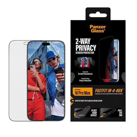 PanzerGlass iPhone 18 Pro Max Skärmskydd Ultra-Wide Fit Privacy Fastfit