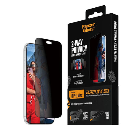 PanzerGlass iPhone 18 Pro Max Skärmskydd Ultra-Wide Fit Privacy Fastfit