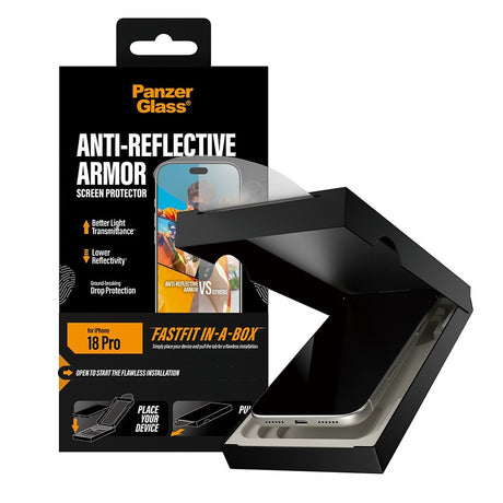 PanzerGlass iPhone 18 Pro Skärmskydd Anti-reflective Armor Fastfit