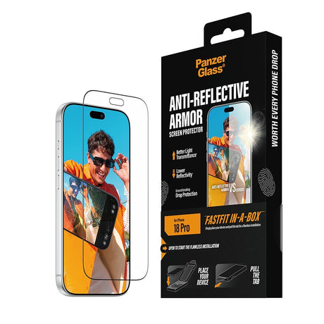 PanzerGlass iPhone 18 Pro Skärmskydd Anti-reflective Armor Fastfit