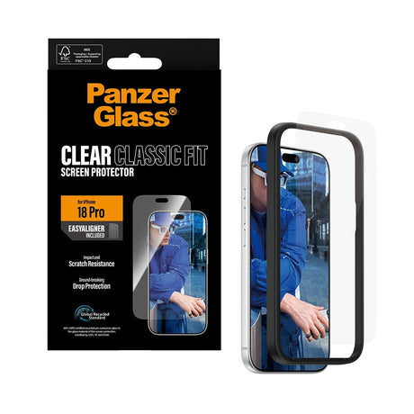 PanzerGlass iPhone 18 Pro Skärmskydd Classic Fit EasyAligner