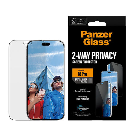 PanzerGlass iPhone 18 Pro Skärmskydd Ultra-Wide Fit Privacy EasyAligner