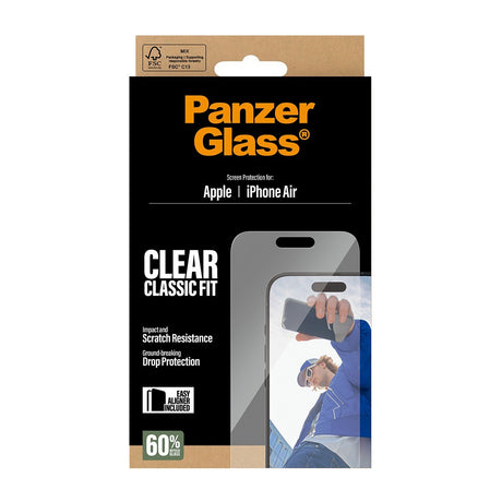 PanzerGlass iPhone Air Skärmskydd Classic Fit EasyAligner