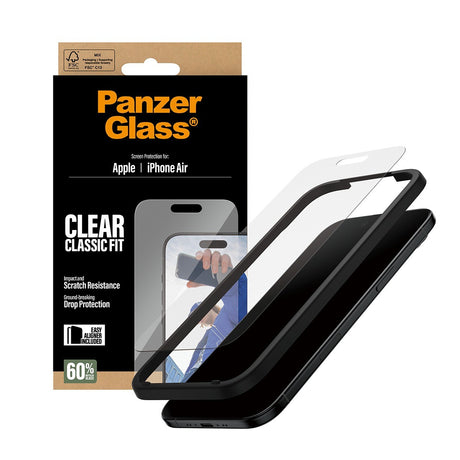 PanzerGlass iPhone Air Skärmskydd Classic Fit EasyAligner