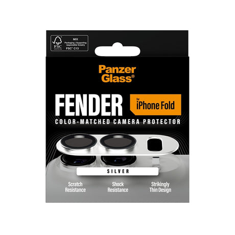 PanzerGlass iPhone Duo Kameraskydd Fender Silver