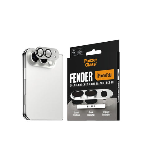 PanzerGlass iPhone Duo Kameraskydd Fender Silver