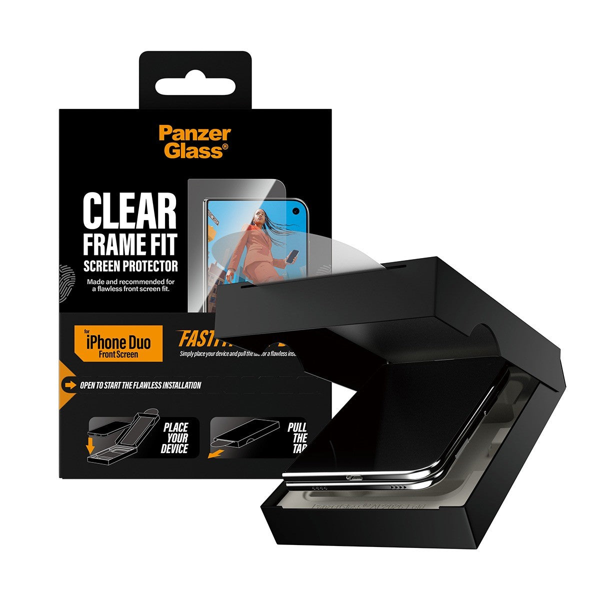 PanzerGlass iPhone Duo Skärmskydd Frame Fit Fastfit