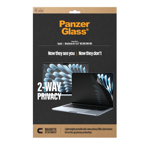 PanzerGlass MacBook Air 13 M1-M5 Skärmskydd Magnetic 2-Way Privacy Film