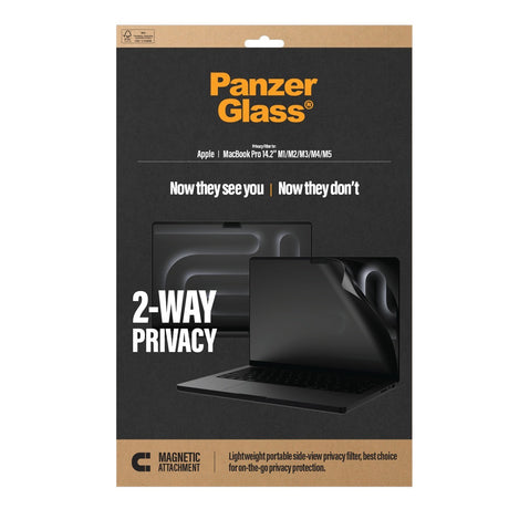 PanzerGlass MacBook Pro 14 M1-M5 Skärmskydd Magnetic 2-Way Privacy Film