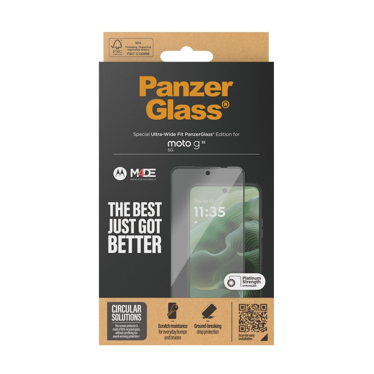 PanzerGlass Motorola Moto G56 Skärmskydd Ultra-Wide Fit