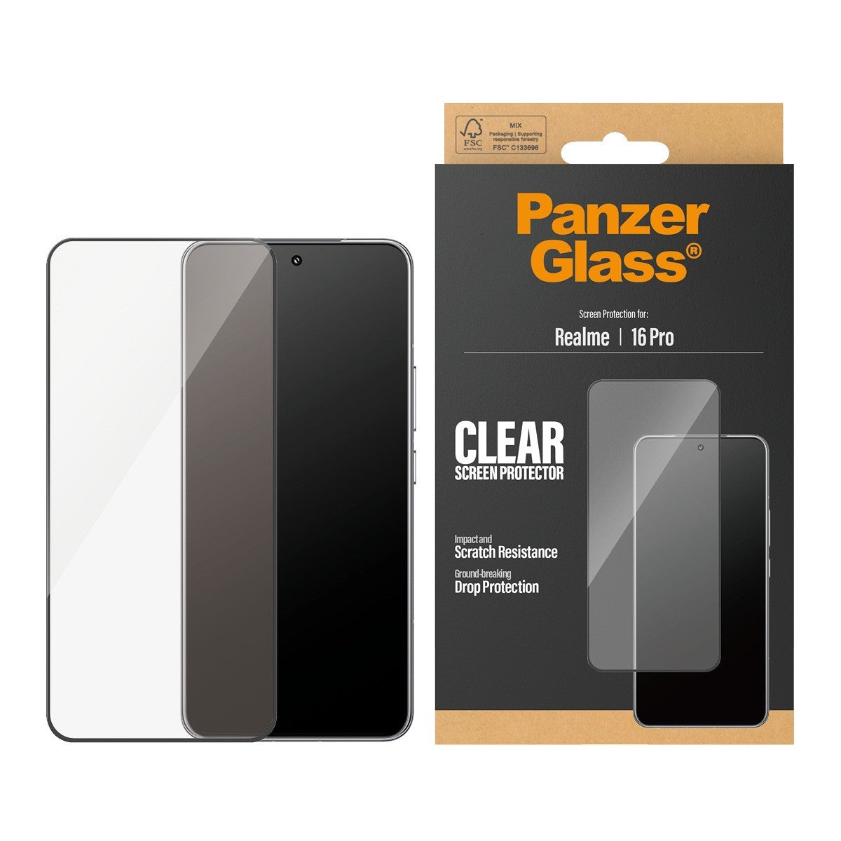 PanzerGlass Realme 16 Pro Skärmskydd Ultra-Wide Fit