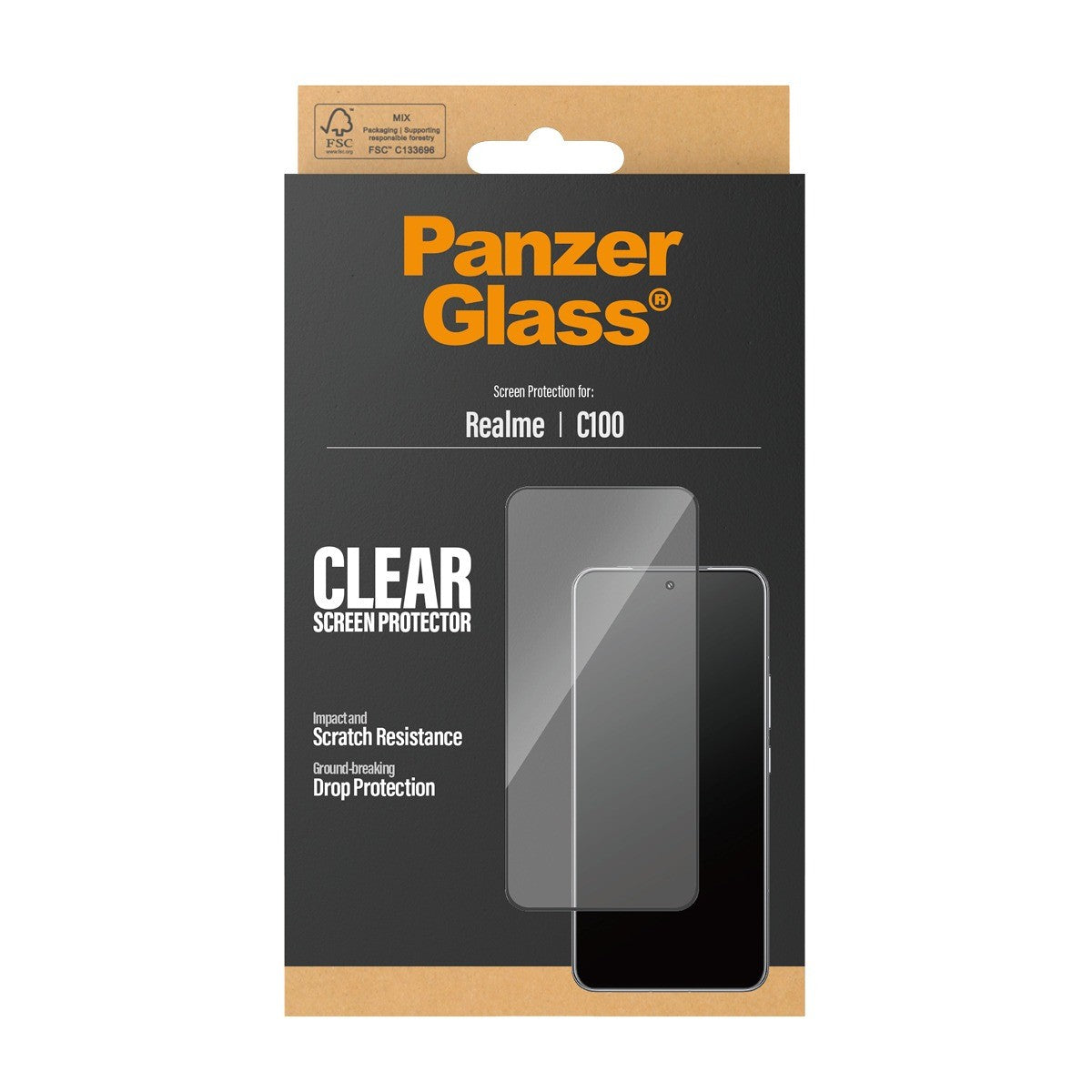 PanzerGlass Realme C100 Skärmskydd Ultra-Wide Fit