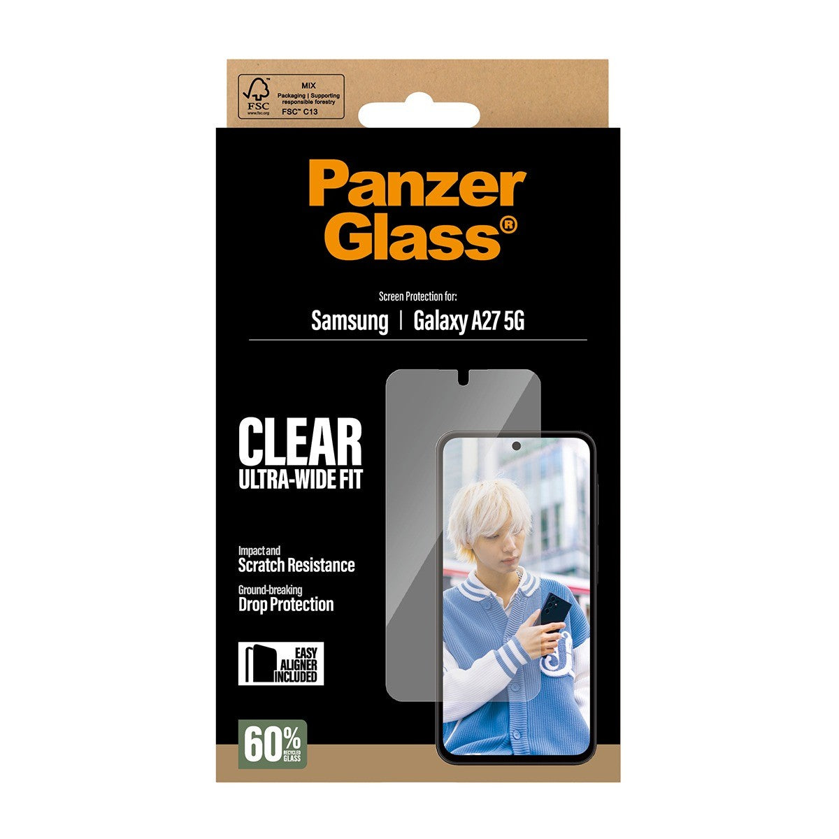 PanzerGlass Samsung Galaxy A27 Skärmskydd Ultra-Wide Fit EasyAligner