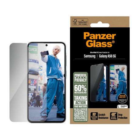 PanzerGlass Samsung Galaxy A56 Skärmskydd Ultra-Wide Fit Privacy Fastfit