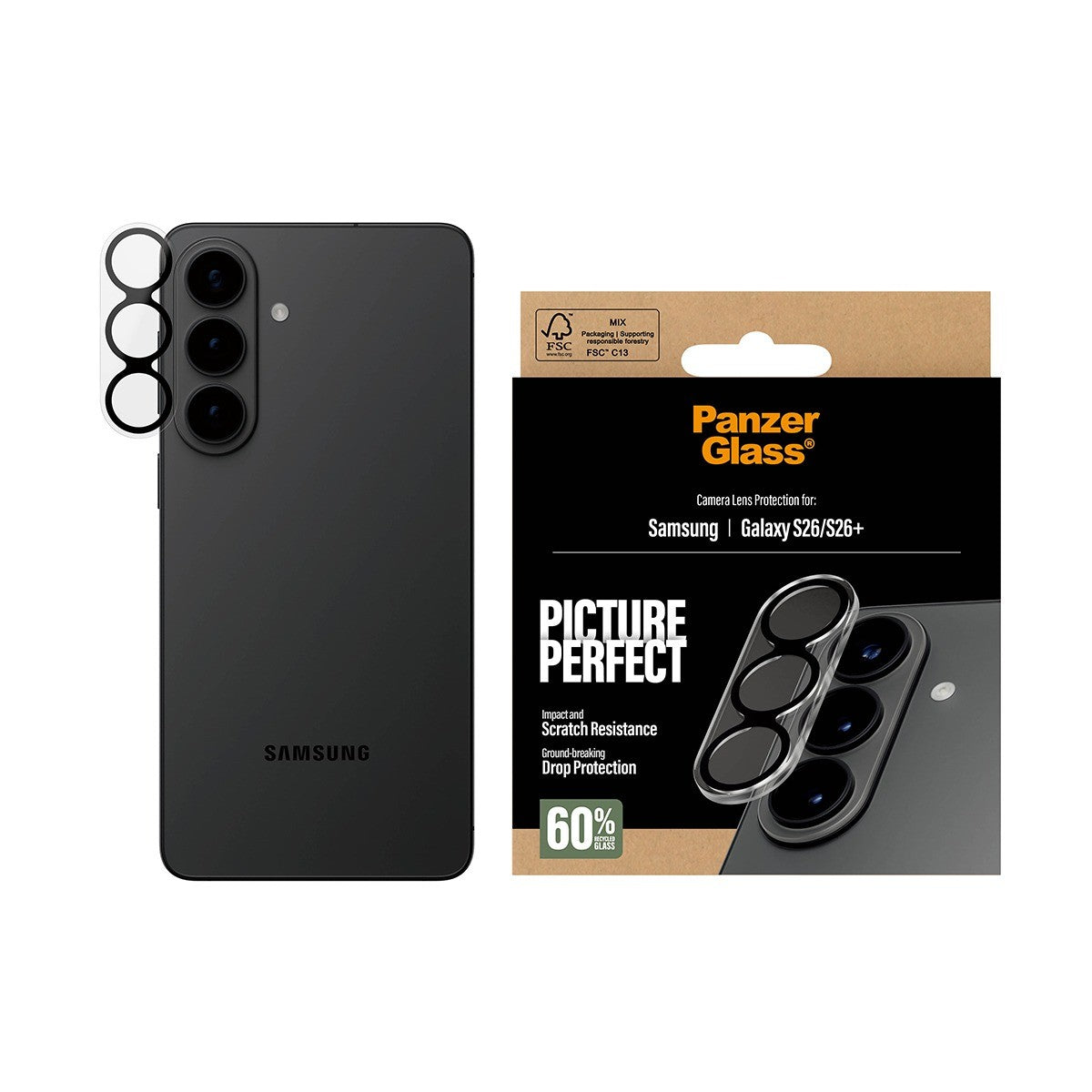 PanzerGlass Samsung Galaxy S26/S26 Plus Kameraskydd PicturePerfect
