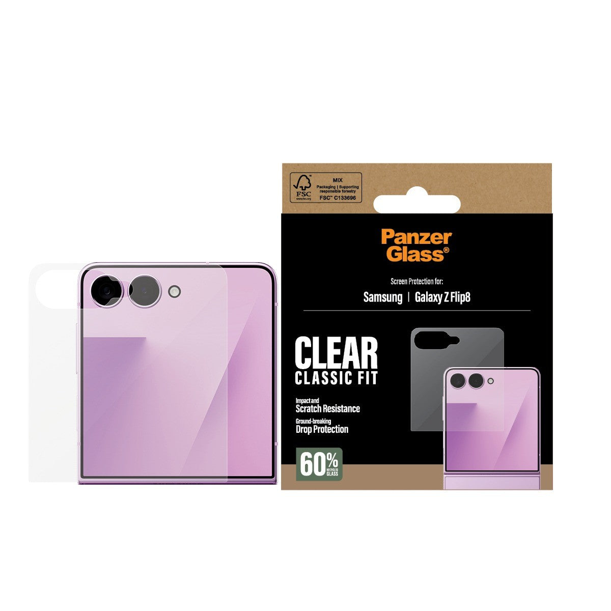 PanzerGlass Samsung Galaxy Z Flip 8 Skärmskydd Classic Fit
