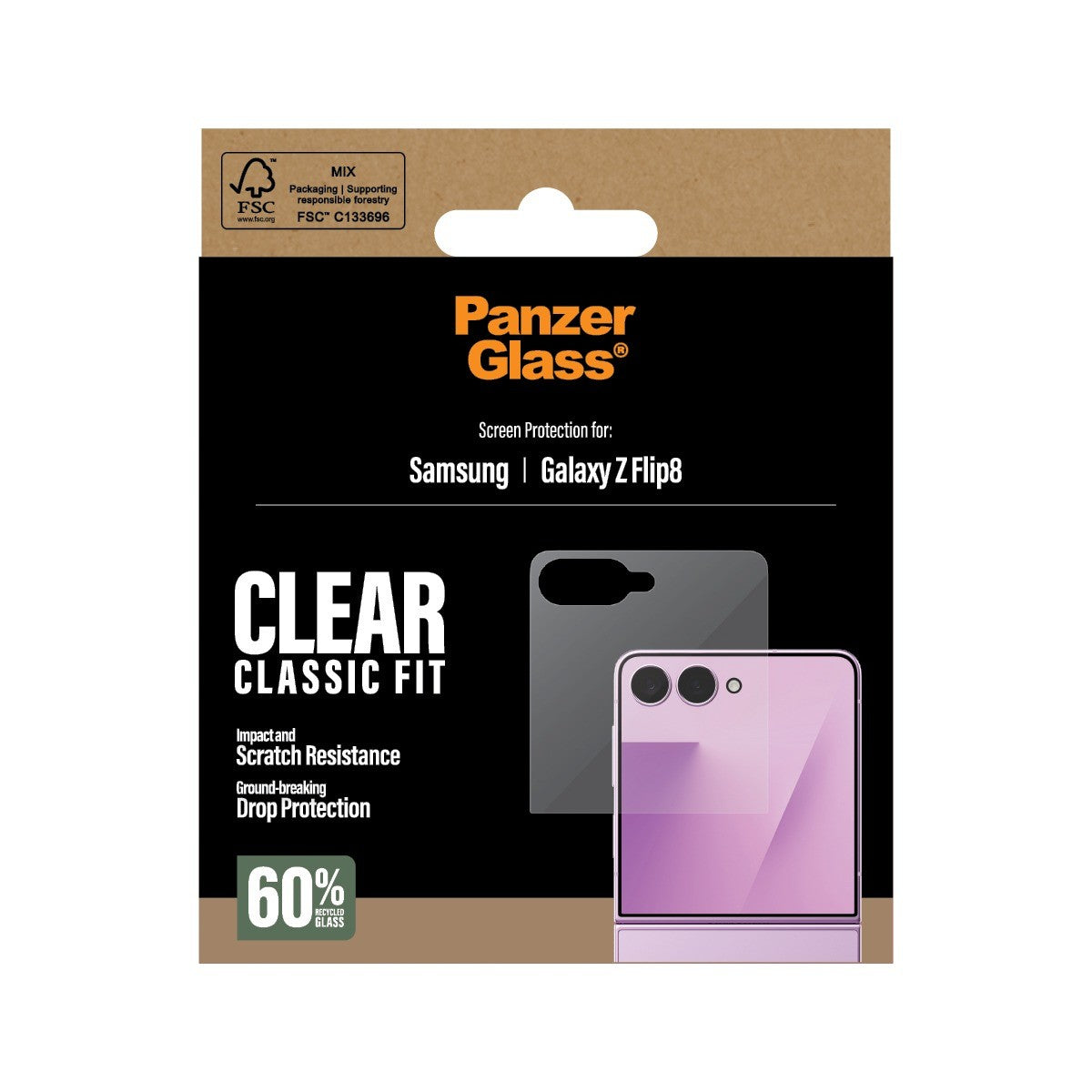 PanzerGlass Samsung Galaxy Z Flip 8 Skärmskydd Classic Fit