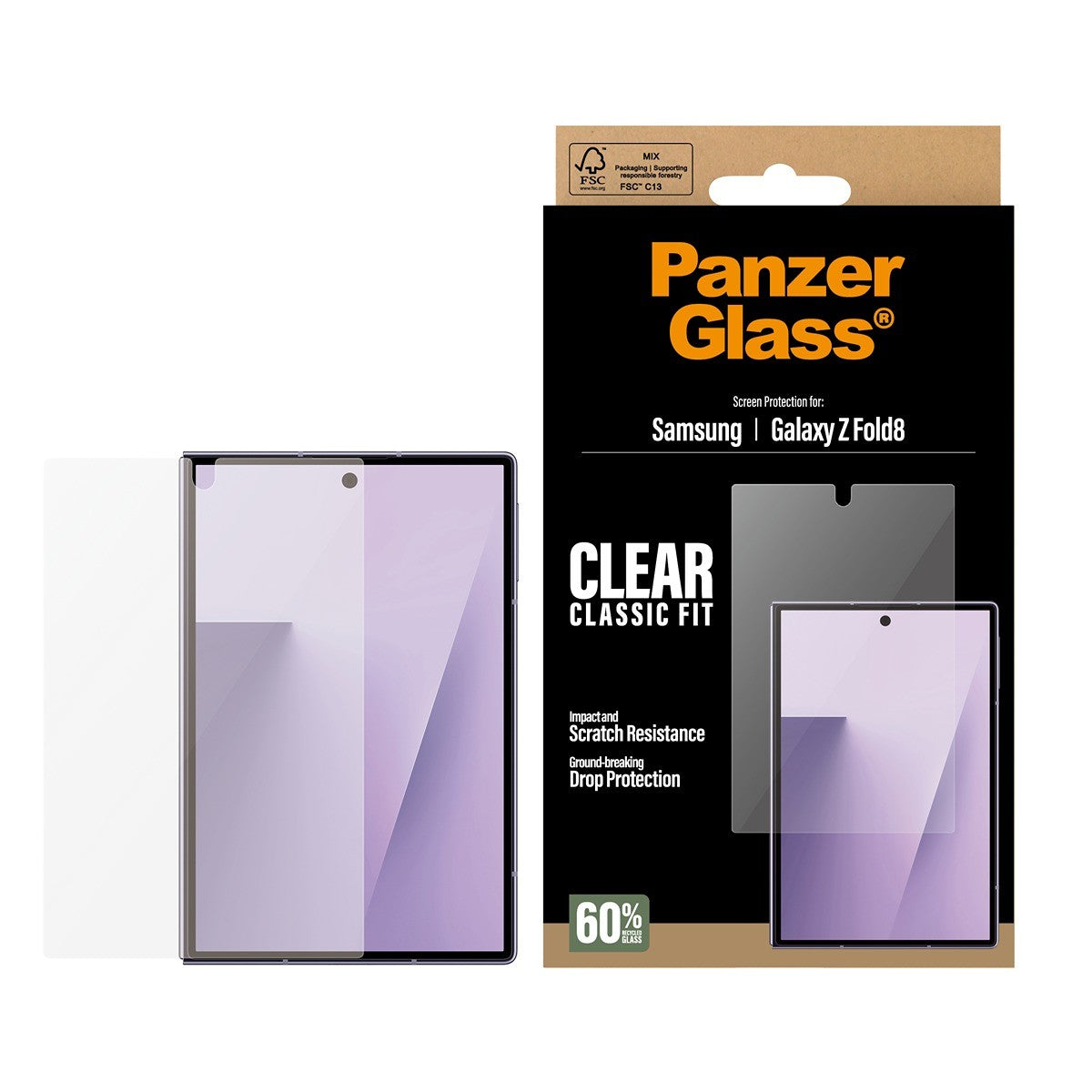 PanzerGlass Samsung Galaxy Z Fold 8 Skärmskydd Classic Fit