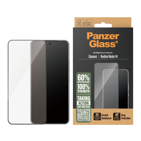 PanzerGlass Xiaomi Redmi Note 14 Skärmskydd Ultra-Wide Fit
