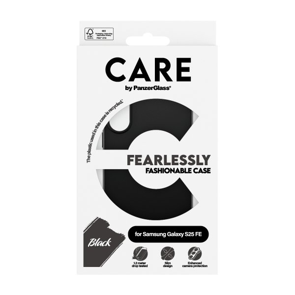 CARE by PanzerGlass Samsung Galaxy S25 FE Skal Fashionable Svart