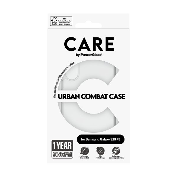 CARE by PanzerGlass Samsung Galaxy S25 FE Skal Urban Combat Transparent