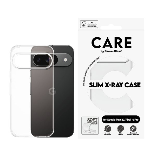 CARE by PanzerGlass Google Pixel 10/Pixel 10 Pro Skal Slim X-Ray Transparent