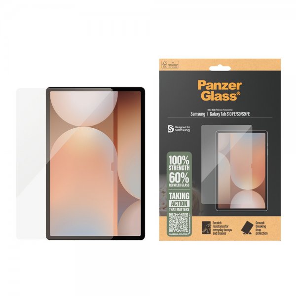 PanzerGlass Samsung Galaxy Tab S9/S9 FE/S10 FE Skärmskydd Ultra-Wide Fit