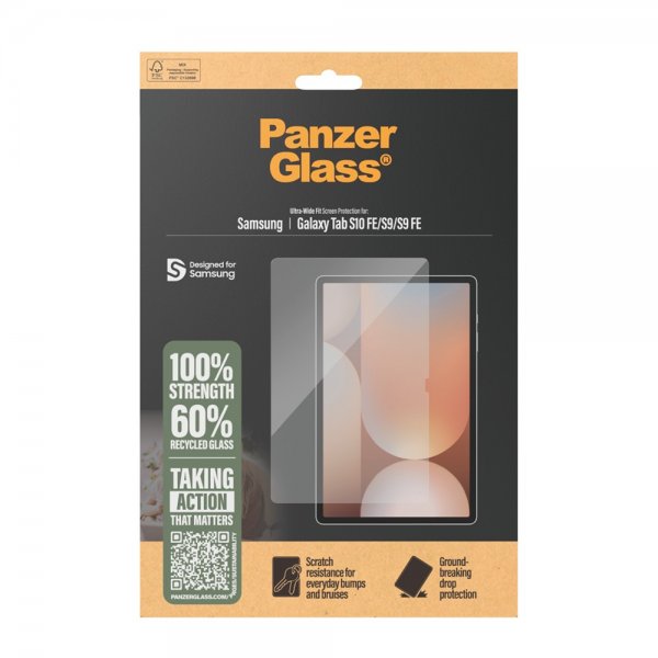 PanzerGlass Samsung Galaxy Tab S9/S9 FE/S10 FE Skärmskydd Ultra-Wide Fit