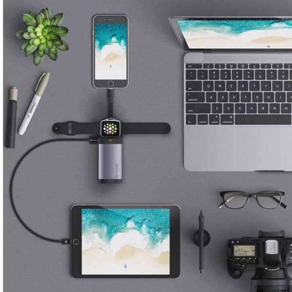 ALOGIC 6700mAh 3 i 1 Power Bank för Apple Watch & iPhone