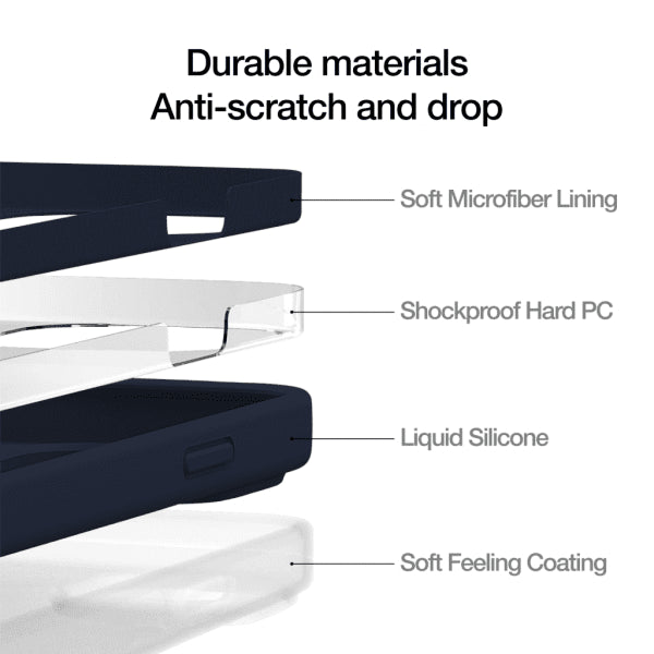 Just Mobile iPhone 14 Pro Skal TENC Silicone MagSafe Blå