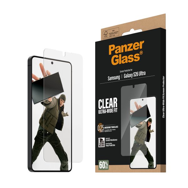 PanzerGlass Samsung Galaxy S26 Ultra Skärmskydd Ultra-Wide Fit EasyAligner
