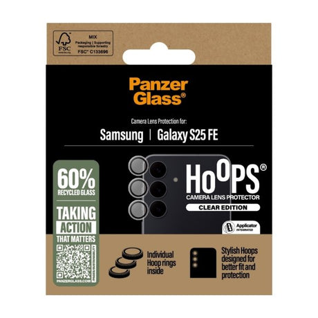 PanzerGlass Samsung Galaxy S25 FE Kameraskydd Hoops Transparent