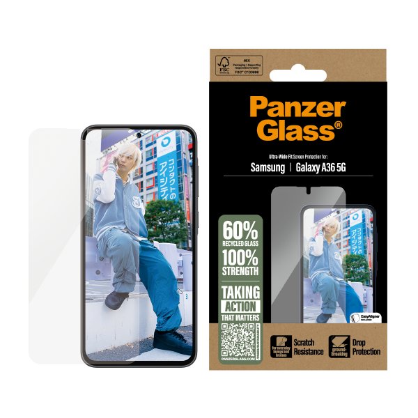 PanzerGlass Samsung Galaxy A36 Skärmskydd Ultra-Wide Fit EasyAligner