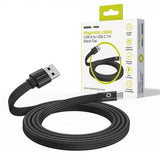 Mobile Origin Platt Kabel Magnetisk USB-A till USB-C 1m Svart