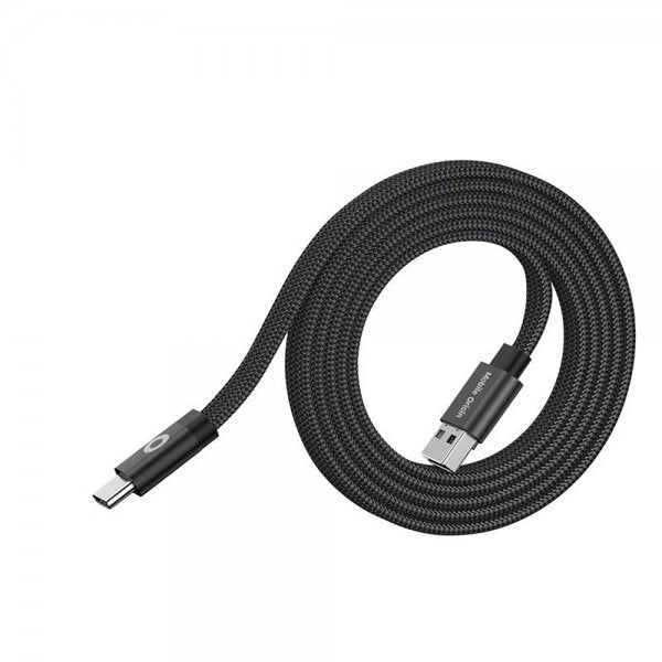 Mobile Origin Platt Kabel Magnetisk USB-A till USB-C 1m Svart