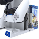 Ipega PS5/PS5 Slim Dockningsstation Kylningsfläkt Kontrolladdning Spelförvaring